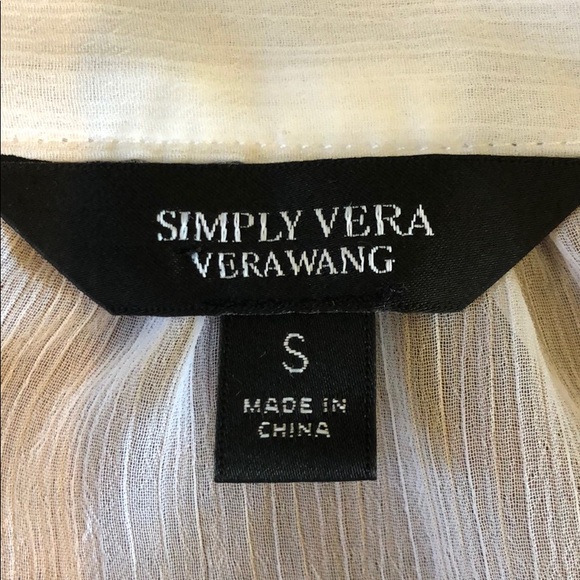 Simply Vera Sheer White Blouse - Picture 8 of 8